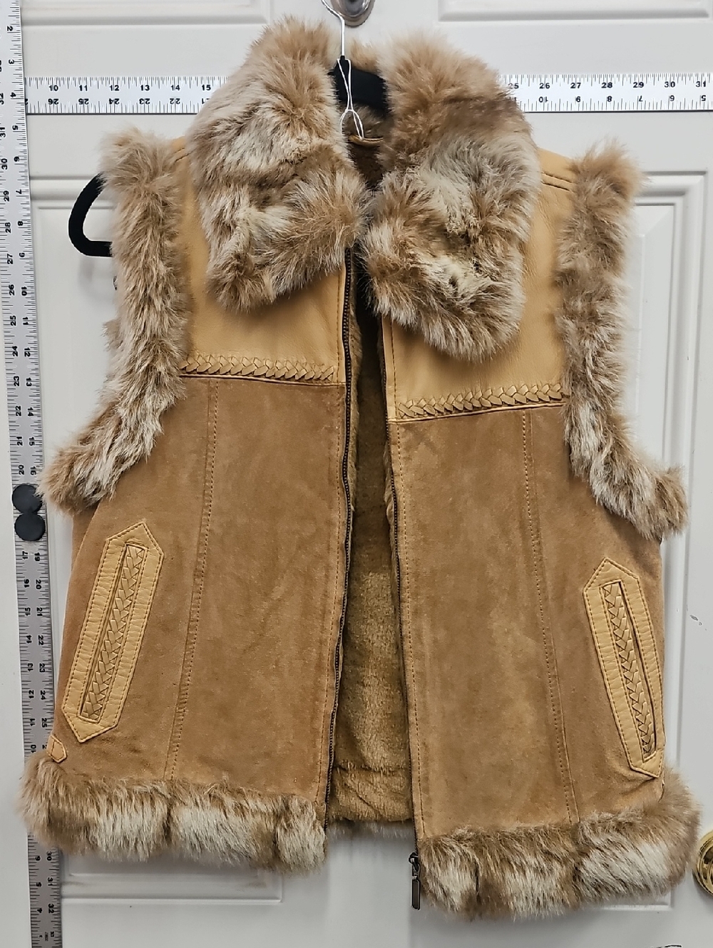 Suede,  Faux Fur, Leather, Winter, Western, Trim, Vest, Warm, Burningman